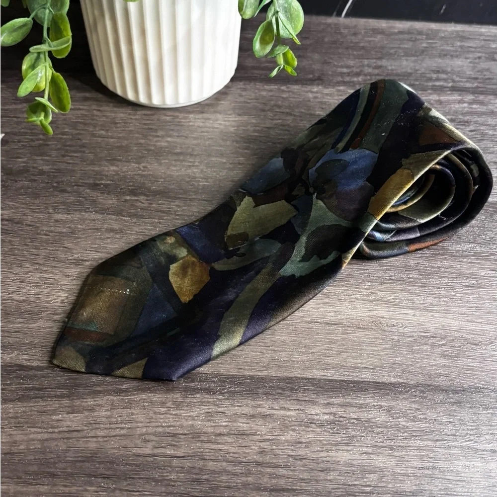 Collection B Dark Camouflage Tie